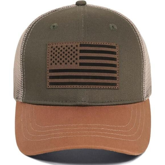 American Flag Trucker Hat Mesh Snapback Adjustable Baseball Cap for Summer - Picture 1 of 8